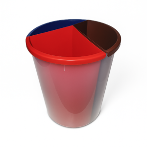 Lixeira Mix Com 3 Divisórias